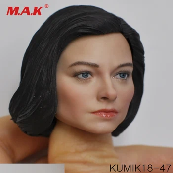 Zberateľskú Obrázok Príslušenstvo KM18-47 Amerika & Európe Hlava Samice Vyrezávané 1/6 PVC Dievča Hlavu Model pre 12